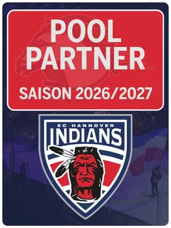 Pool Partner Logo der Hannover Indians für die Saison 2026 / 2027